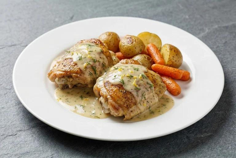 Velvety Crockpot Chicken with Lemon Dill Liaison