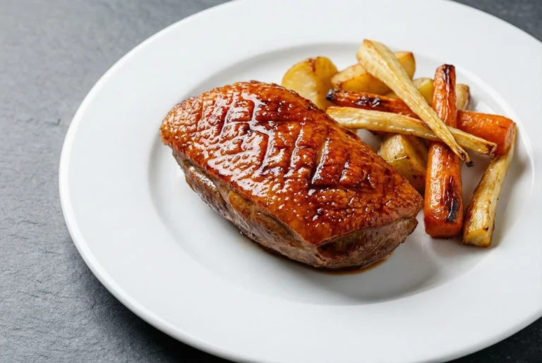 Glazed Duck Breast with Root Vegetable Medley