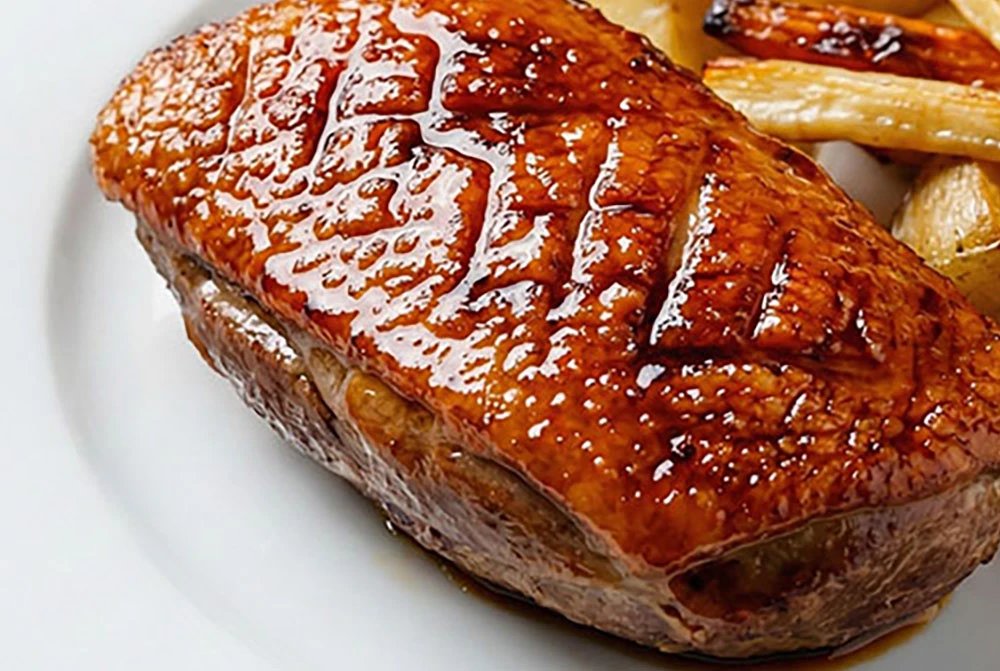 Glazed Duck Breast with Root Vegetable Medley